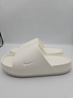 Nike White Slide Sandals - Minimal Swoosh
